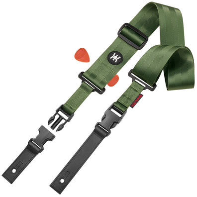 AMUMU SNAPLOCK Army Green Guitar Strap ā Quick-Release, Heavy-Duty & Ultra Comfortable